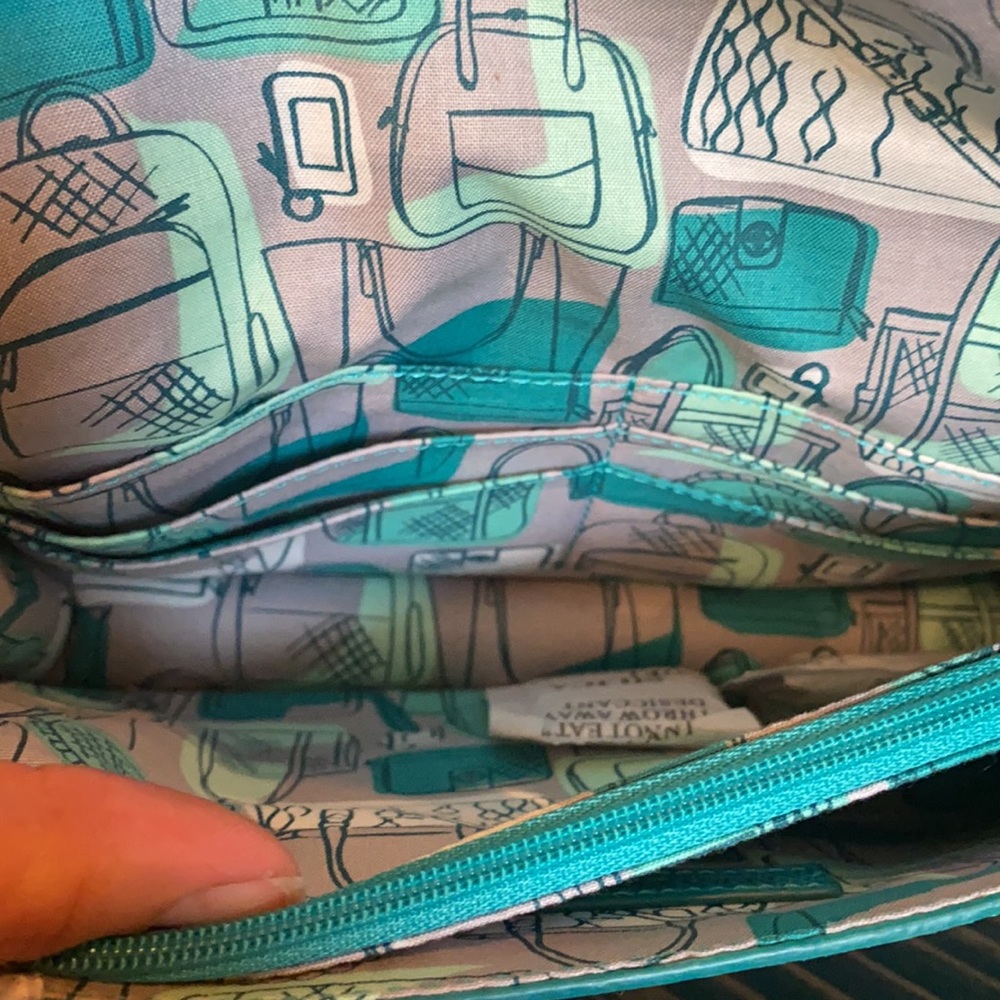 Vera Bradley Tess Crossbody in Teal Leather - Picture 15 of 17